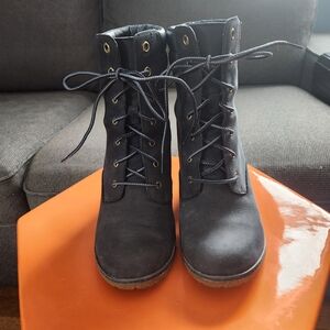 Timberland Women's Black Lace-Up Boots